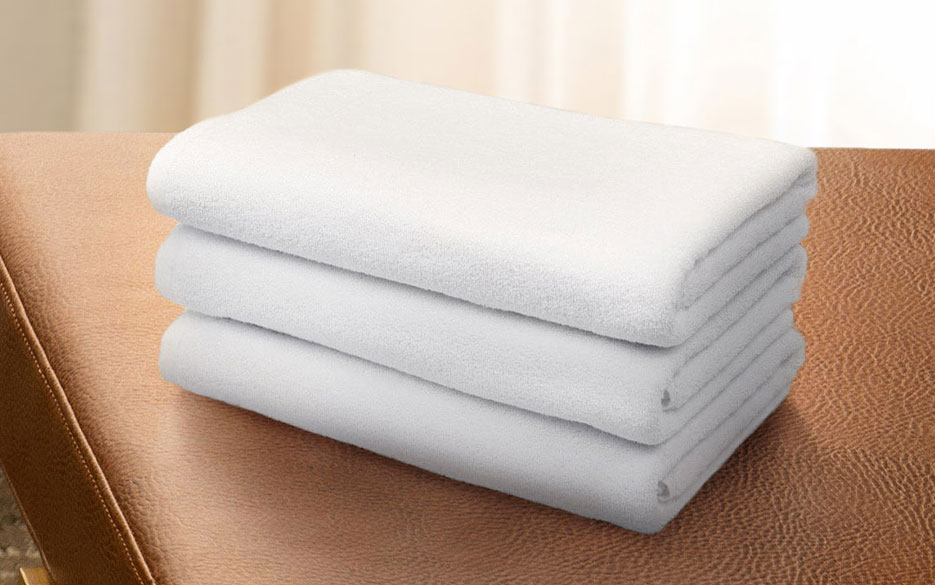 Plain White Cotton Bath Towel