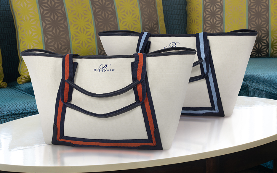 Bellagio Resort & Casino Canvas Tote Bags with Trim & Logo